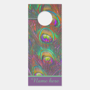 Colgador Para Puertas Navidades Tinsel Peacock Feathers Personalizados