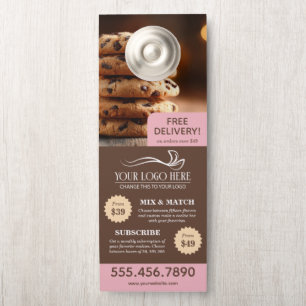 Colgador Para Puertas Negocio de Marketing de Panadería de Galletas Rosa
