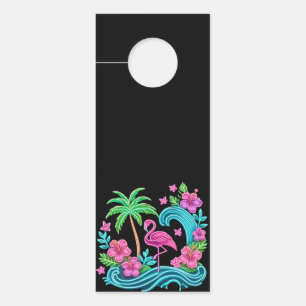 Colgador Para Puertas Neon Flamingo Tropical