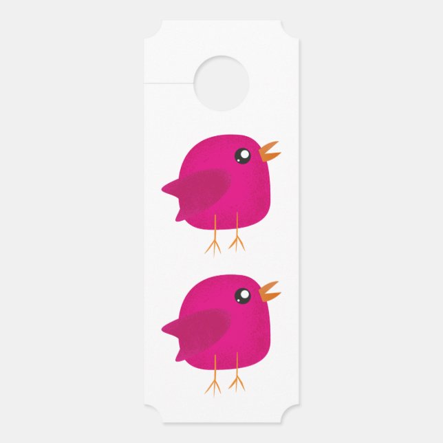 Colgador Para Puertas Niños adorables pájaros (Anverso)