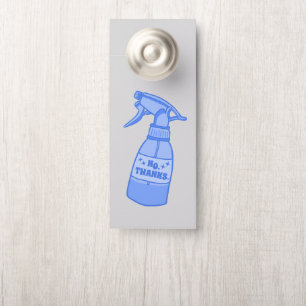 Colgador Para Puertas No, gracias. Botella de spray humor descarado