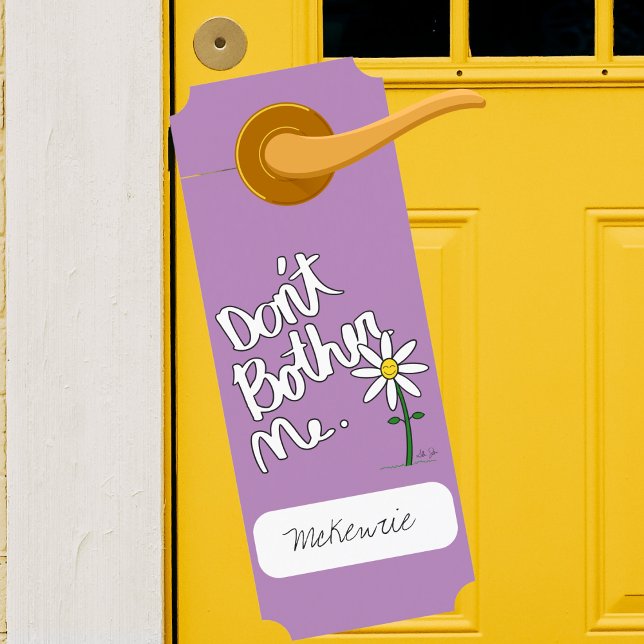 Colgador Para Puertas No me molestes Lavender la extraña margarita (Subido por el creador)