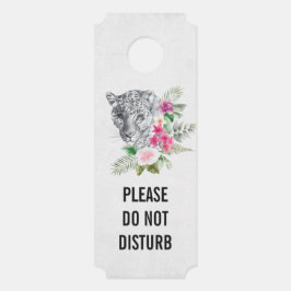 Colgador Para Puertas No molestar a la hermosa cabeza de leopardo exótic