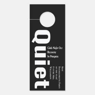 Colgador Para Puertas No molestar a la tranquila fiesta de la soltera ne