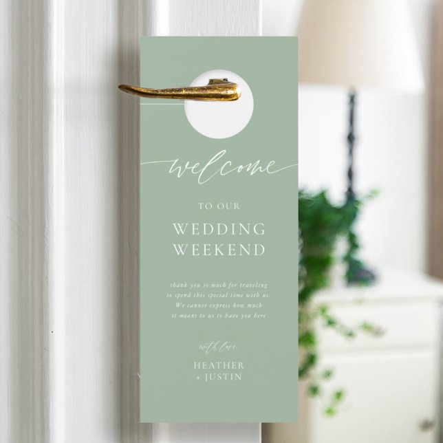 Colgador Para Puertas No molestar al hotel Sage Green Boda (Subido por el creador)