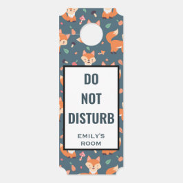 Colgador Para Puertas No molestar el patrón animal de Naranja mate Fox