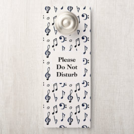 Colgador Para Puertas No molestar el patrón de notas musicales personali