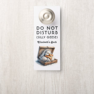 Colgador Para Puertas No Molestar Gansos Tontos Divertida Despedida de S