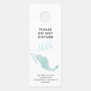 Colgador Para Puertas No molestar   Mapa de México   Boda invitado