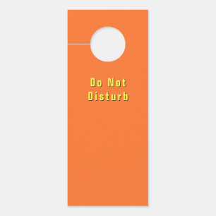 Colgador Para Puertas No Molestar Naranja  
