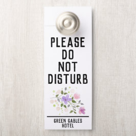 Colgador Para Puertas No molestar ni limpiar la flor de mi habitación