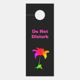 Colgador Para Puertas No Molestar / Por Favor Llamar Floral Negro
