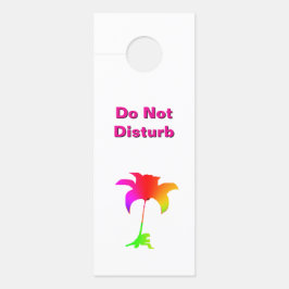 Colgador Para Puertas No Molestar / Por Favor Toque Floral Blanco