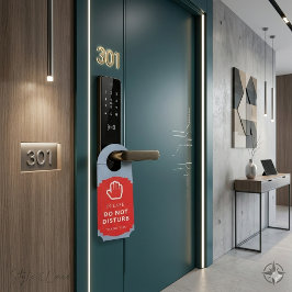 Colgador Para Puertas No molestar y recibir entradas reversibles