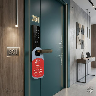 Colgador Para Puertas No molestar y recibir entradas reversibles