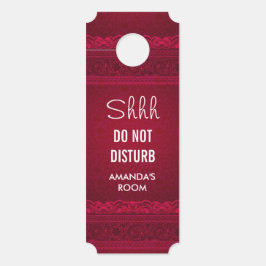 Colgador Para Puertas No Perturbar El Elegante Fondo Rojo Elegante