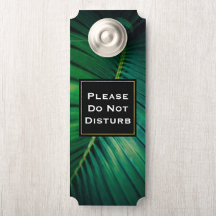 Colgador Para Puertas No Perturbar la Foto de la Naturaleza Tropical de