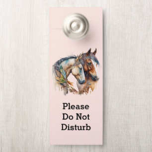 Colgador Para Puertas No Perturben A Dos Hermosos Caballos Del Oeste