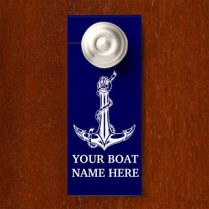Colgador Para Puertas Nombre del barco vintage nautical Anchor Rope