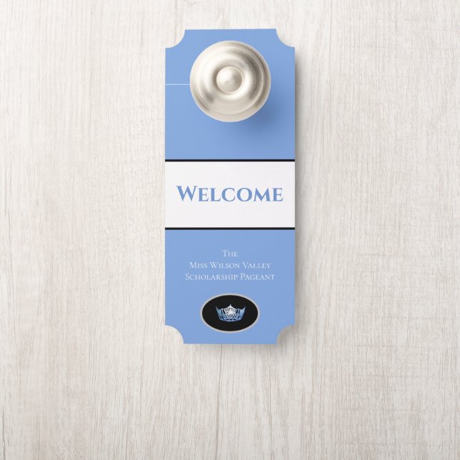 Colgador Para Puertas Nombre personalizado de bienvenida de la puerta co (En pomo)