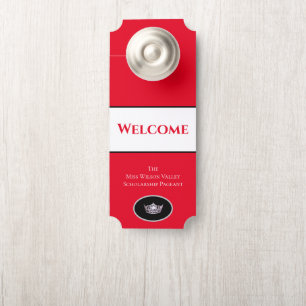 Colgador Para Puertas Nombre personalizado de bienvenida de la puerta co