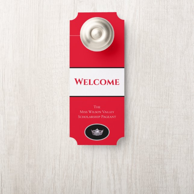 Colgador Para Puertas Nombre personalizado de bienvenida de la puerta co (En pomo)