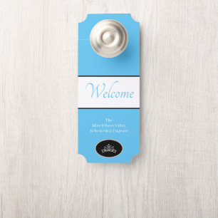 Colgador Para Puertas Nombre personalizado de bienvenida de la puerta de