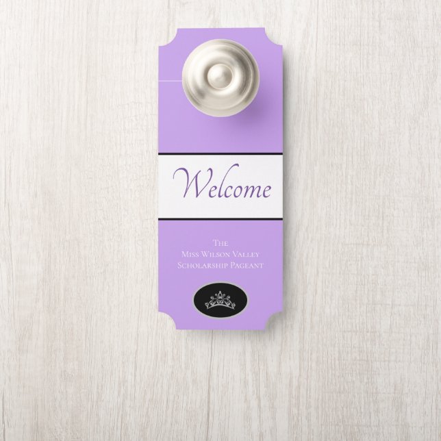 Colgador Para Puertas Nombre personalizado de bienvenida de la puerta de (En pomo)