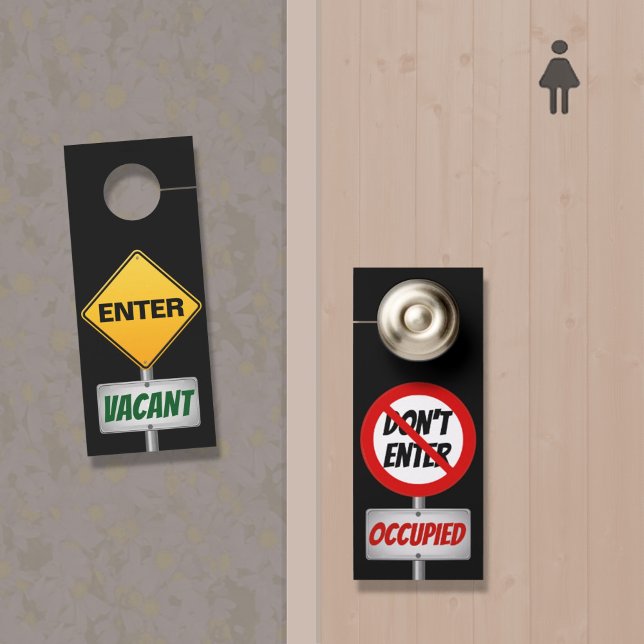 Colgador Para Puertas Ocupado (No entrar) / Vacante (Entrar) (Subido por el creador)