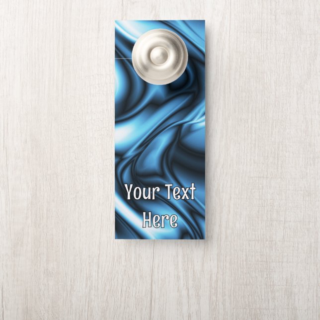 Colgador Para Puertas Ola de seda azul (En pomo)