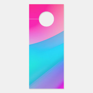 Colgador Para Puertas Ombre acuarela abstracta pastel rosa azul