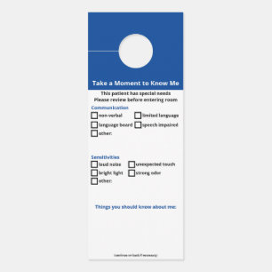 Colgador Para Puertas Paciente con necesidades especiales - sin versión 