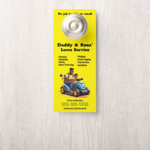 Colgador Para Puertas Padre y canción Lawn Service Doger
