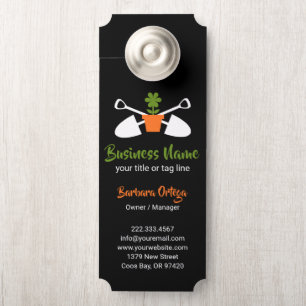 Colgador Para Puertas Paisajismo moderno negro y verde lima