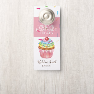 Colgador Para Puertas Panadería de Sprinkles Cupcakes Arcoíris Panadero