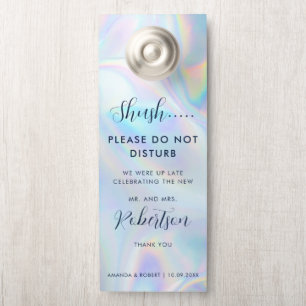 Colgador Para Puertas Partido Holográfico de la Boda Moderna