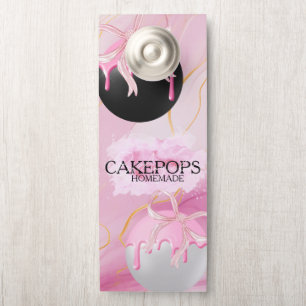 Colgador Para Puertas Pastelería de Cake Pops Dulces Rosados