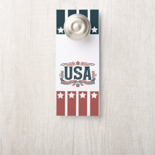 Colgador Para Puertas Patriótico, EEUU vintage