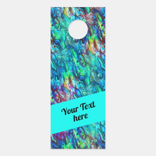 Colgador Para Puertas Patrón 1 de trama de Abalone Paua de Nueva Zelanda (Anverso)