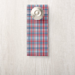Colgador Para Puertas Patrón azul blanco rojo oscuro