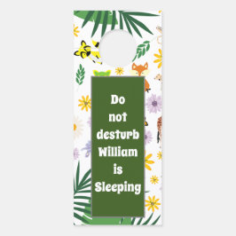 Colgador Para Puertas Patrón colorido del vivero de safari pesonalizado 