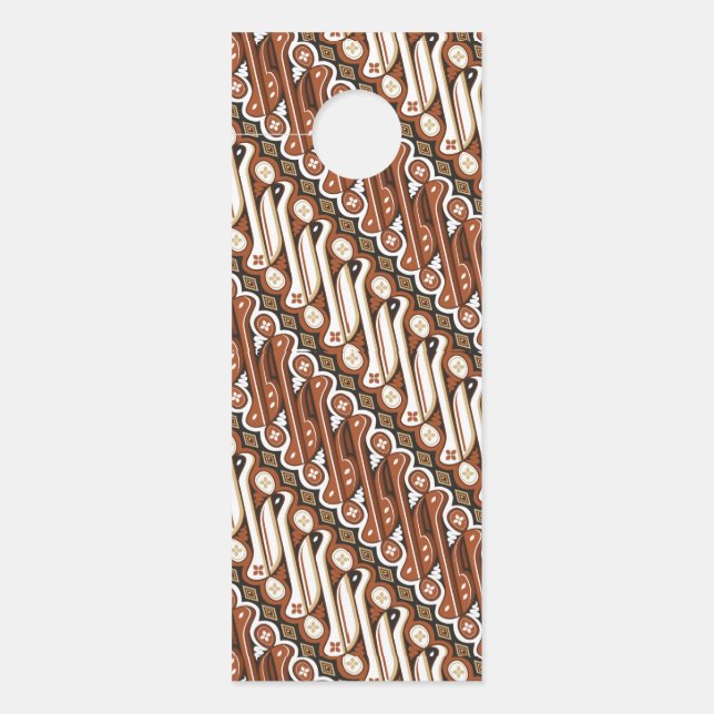 Colgador Para Puertas Patrón de batik indonesio (Anverso)
