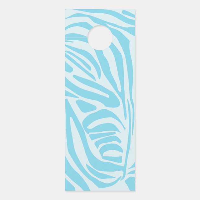 Colgador Para Puertas Patrón de cebra azul (Anverso)