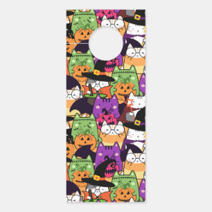 Colgador Para Puertas Patrón de gato de Halloween Kawaii