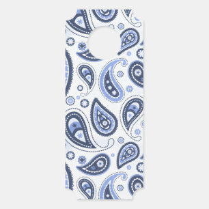 Colgador Para Puertas Patrón de Paisley Azul