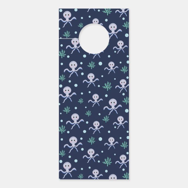 Colgador Para Puertas Patrón de pulpo bajo el mar (Anverso)