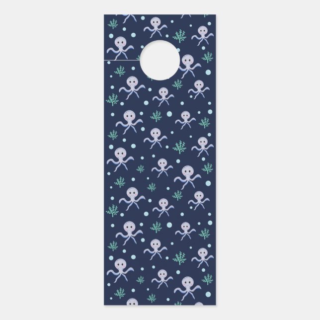 Colgador Para Puertas Patrón de pulpo bajo el mar (Anverso)