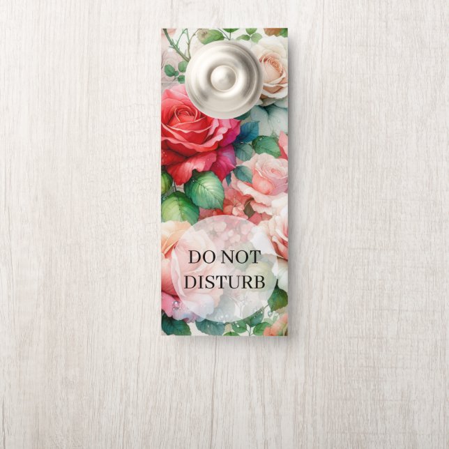 Colgador Para Puertas Patrón de Rosa Caprichoso (En pomo)