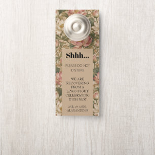 Colgador Para Puertas Patrón floral botánico de loto de agua vintage