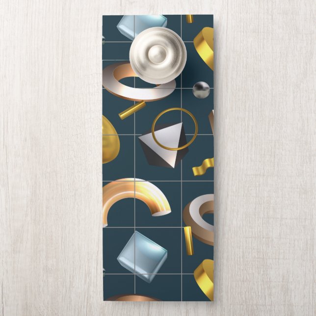 Colgador Para Puertas Patrón geométrico 3D (En pomo)